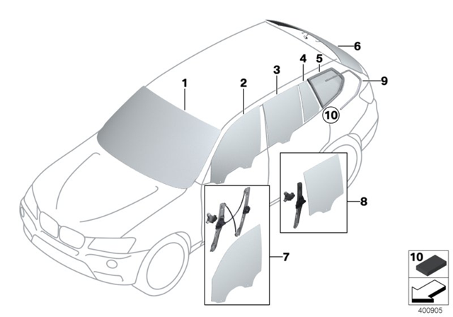 Автомобільне скло 51317283830 BMW