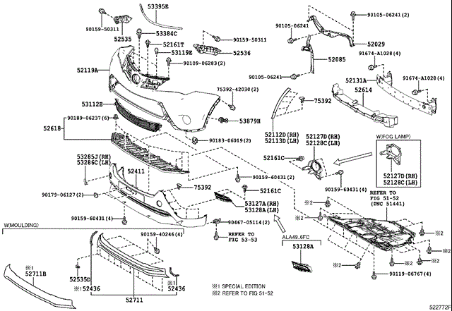 Буфер (бампер) передній 521194A905 TOYOTA