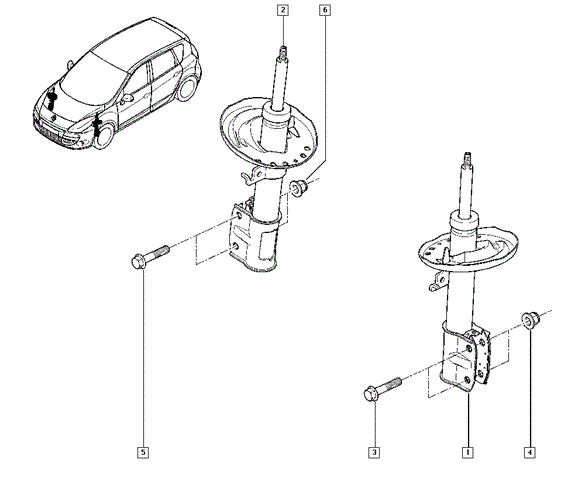 Амортизатори передні 543020017R RENAULT