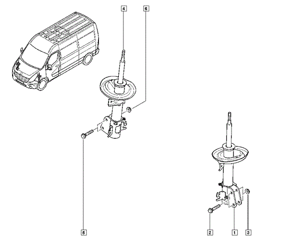 Амортизатор передній 543029774R RENAULT