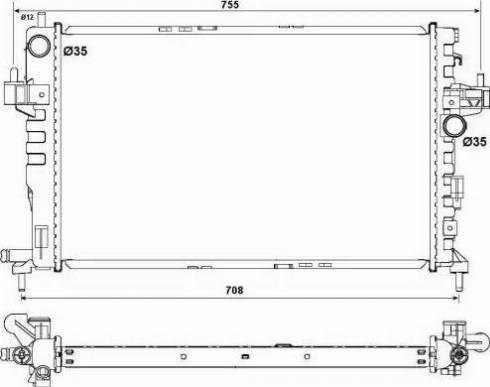 Радіатор 54753 NRF