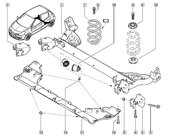 Сайлентблок підрамника задній 550455096R RENAULT