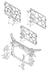 Дифузор радіатора охолодження, в зборі з двигуном і крильчаткою 5Q0121205AQ VAG