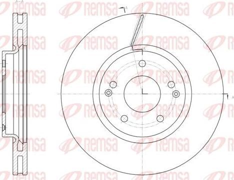 Remsa db тормозной диск передний sangyong actyon ii 10/12-,korando 11/10- 61663.10