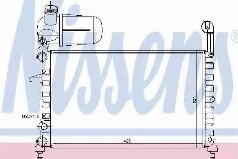 Підвіска радіатора 61844 NISSENS