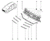 Молдинг решітки радіатора, нижній 623820046R RENAULT