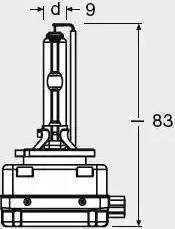 Лампочка ксеноновая 66340CLC OSRAM