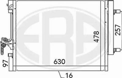 Радіатор системи охолодження кондиціонера 667115 ERA