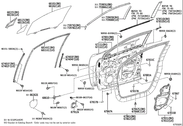 Пасажирські передні двері 67001F4010 TOYOTA