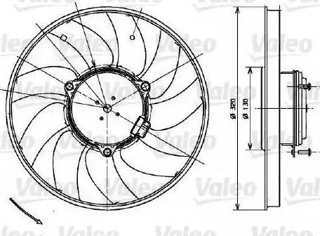 Valeo vw вентилятор охолодження crafter 11- 696083