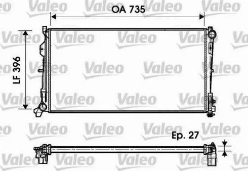 Радіатор основний 732956 VALEO