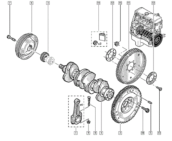Шків колінвала 7700273916 RENAULT