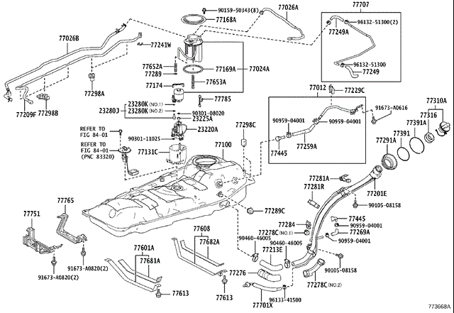 Фільтр тонкого очищення палива 7702442110 TOYOTA