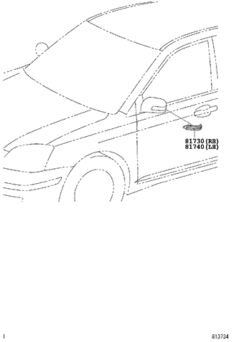 Покажчик повороту дзеркала, лівий 8174005030 TOYOTA