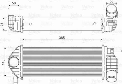 Радіатор интеркуллера 818584 VALEO
