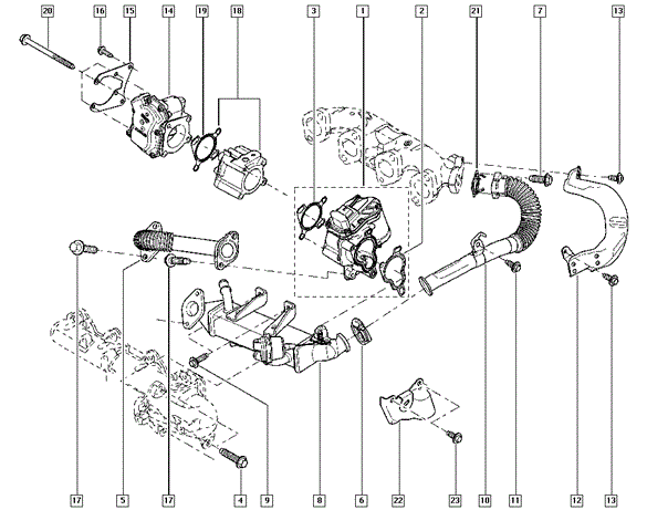 Шланг (патрубок) радіатор EGR, подача 8200889758 RENAULT
