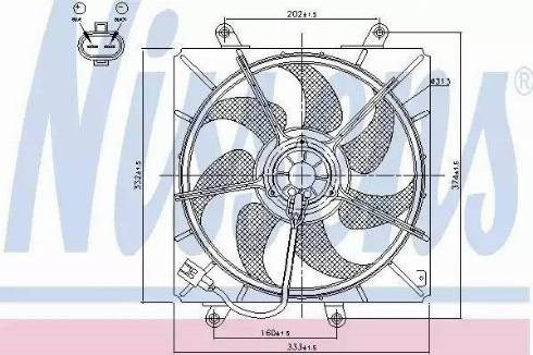 Nissens toyota вентилятор радіатора avensis 97- 85014