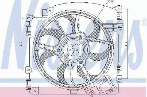 Nissens renault вентилятор радіатора modus 1.2-1.5 04-, nissan 85598