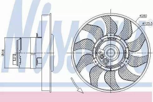 Nissens vw вентилятор радіатора transporter 90- 85619