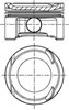 Поршень в комплекті на 1 циліндр, STD 8714130020 NURAL