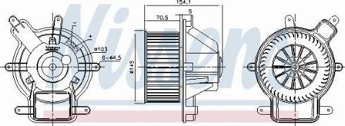 Вентилятор грубки 87464 NISSENS