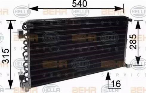 Трубопроводи і радіатор кондиціонера 8FC351036041 HELLA