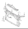 Супорт радіатора в зборі/монтажна панель кріплення фар Ауді А3