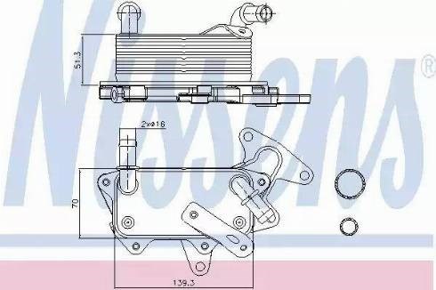 Радіатор охолодження, АКПП 90748 NISSENS