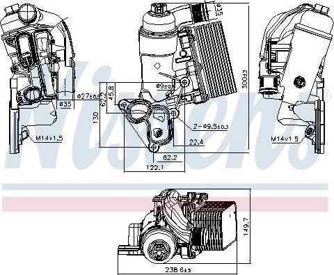 Корпус маслофільтра 90953 NISSENS