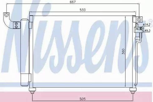 Конденсатор кондиціонера 940003 NISSENS