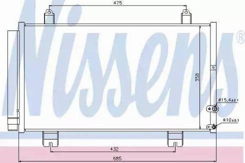 Nissens lexus радіатор кондиціонера (конденсатор) з осушувачем gs 00- 940261