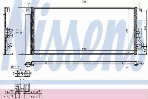Трубопроводи і радіатор кондиціонера 940390 NISSENS