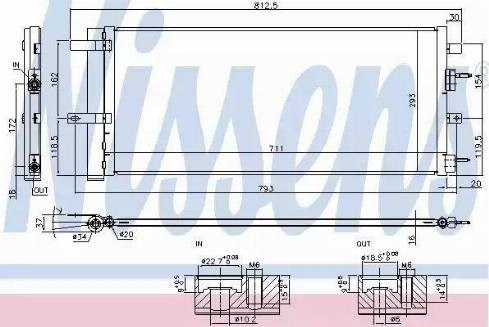 Трубопроводи і радіатор кондиціонера 940626 NISSENS
