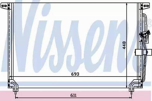 Nissens opel радіатор кондиціонера (конденсатор) без осушувача omega b 94- 94232