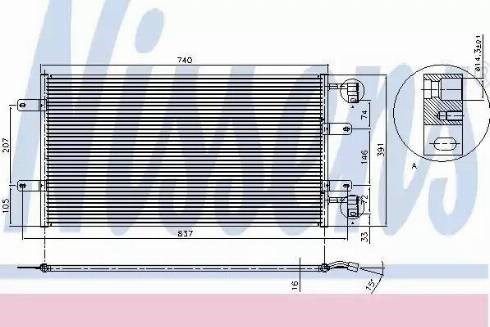 Nissens renault радіатор кондиціонера (конденсатор) без осушувача trafic ii 2.5dci 03-, opel vivaro 94678