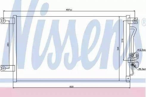 Nissens mitsubishi радіатор кондиціонера (конденсатор) l200, pajero sport 98- 94790