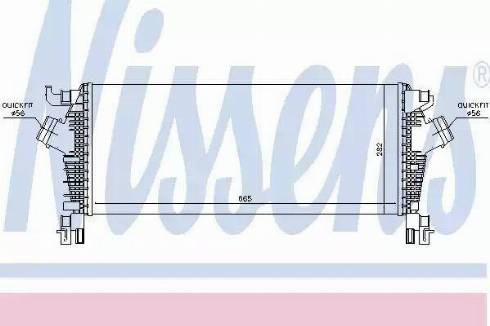 Охолоджувач наддувочного повітря 96463 NISSENS