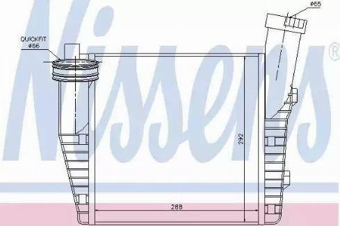 Охолоджувач наддувочного повітря 96687 NISSENS