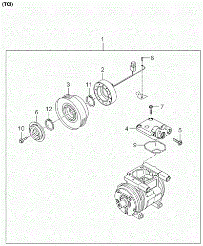 Шків компресора кондиціонера 976432D600 HYUNDAI