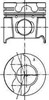 Поршень в комплекті на 1 циліндр, STD 99561600 KOLBENSCHMIDT