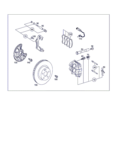 Комплект гальмівних колодок з 4 шт, дисків A0044200720