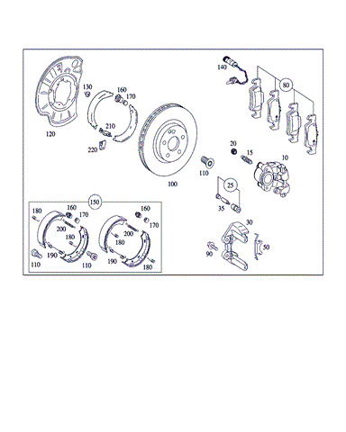 Гальмівний диск задній mercedes-benz s-class , sl A2214230712