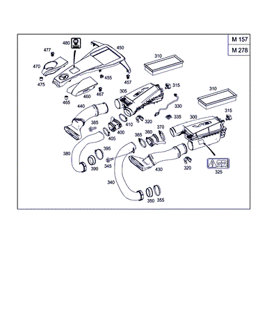 Повітроприймач A2780904982 MERCEDES