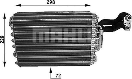 Радіатор кондиціонера салонний, випарник AE31000S MAHLE