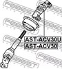 Вал рульової колонки, нижній ASTACV30 FEBEST