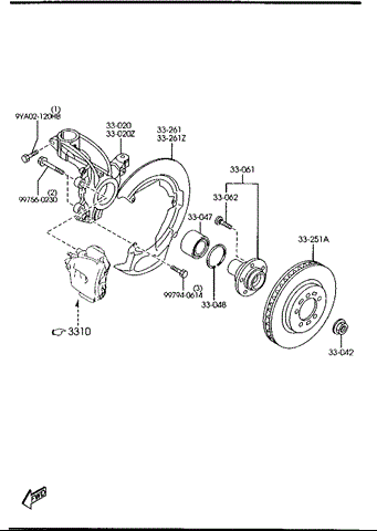 Комплект підшипника маточини колеса BBM2-33-047