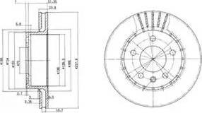 Гальмо дискове переднє BG2384 DELPHI