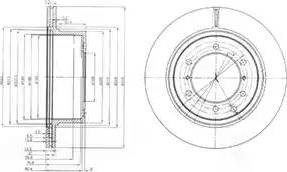 Delphi hyundai гальмівний диск передн terracan 2.9 crdi BG4014