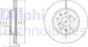 Диск переднього гальма BG4093C DELPHI