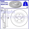 Диск гальмівний передній BG4114C DELPHI